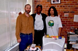 Mark Vinsel, Paul, and me in my office, 2006